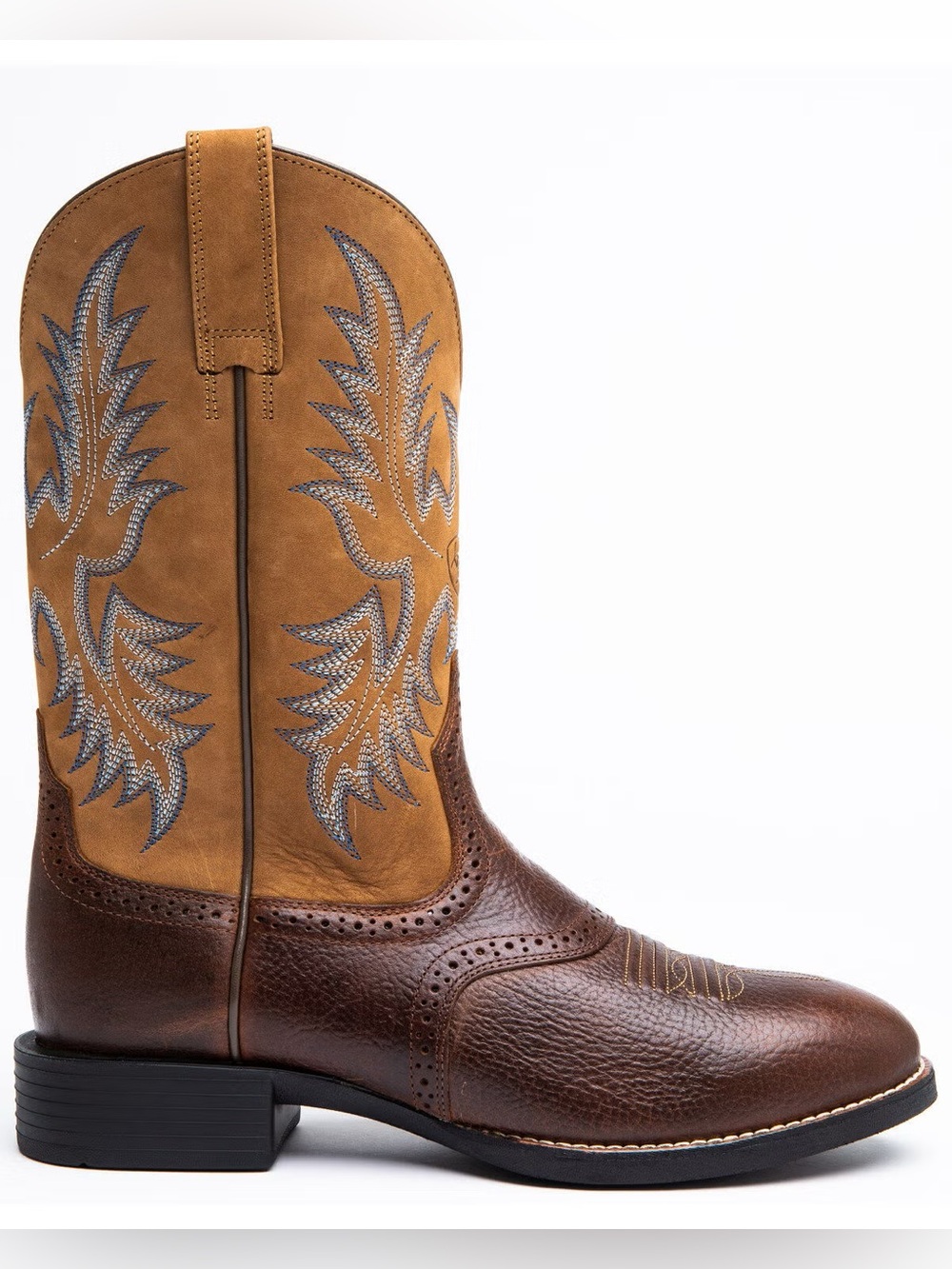 ARIAT MEN'S BARREL STOCKMAN WESTERN PERFORMANCE BOOTS - ROUND TOE SIZE 13